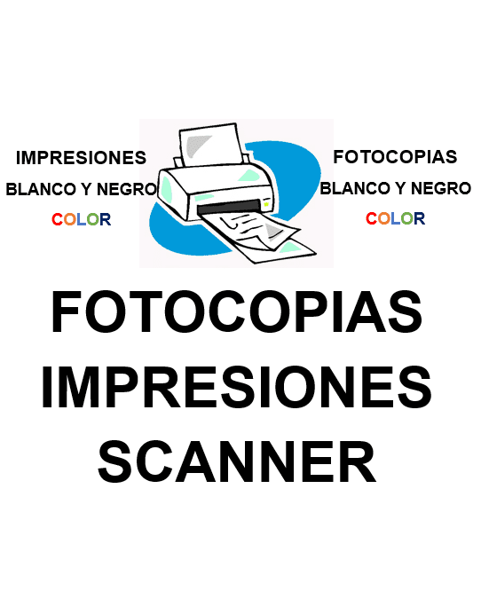 Fotocopias, impresiones y/o scanner